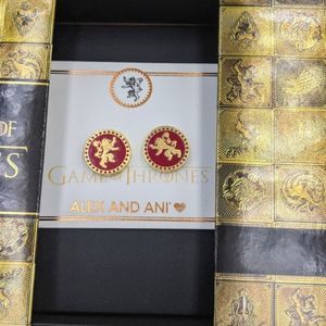 Alex and Ani 14kt Gold GOT Lannister Seal Earrings